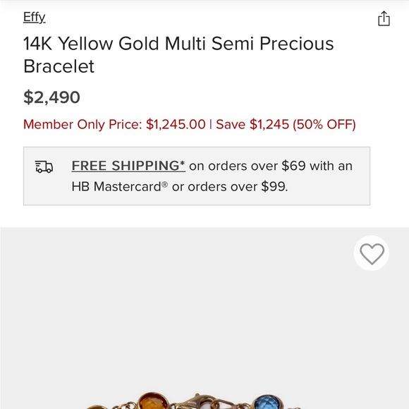 Effy 14K Yellow Gold Multi Semi Precious Bracelet!
New! 7” Long… - Picture 5 of 6